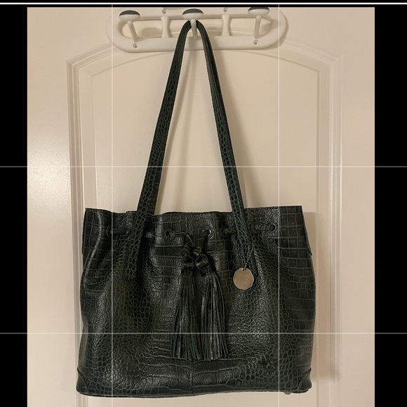 NWT Patricia Nash 10th Anniversary Distressed Vintage Croc Green Handbag (92) - Picture 16 of 16